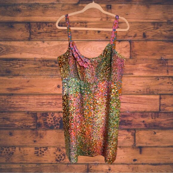 Maeve Dresses & Skirts - Anthropologie Maeve Confetti Whirl Silk Dress Medium